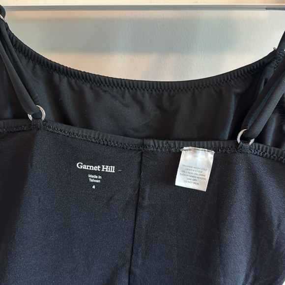 Garnet Hill — Elegant, classic, simple black one-piece swim suit - Picture 8 of 12